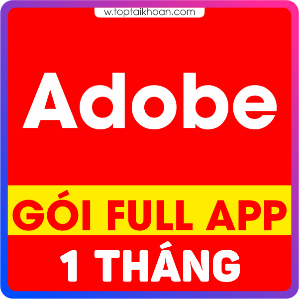 Tài khoản adobe full app 1 tháng