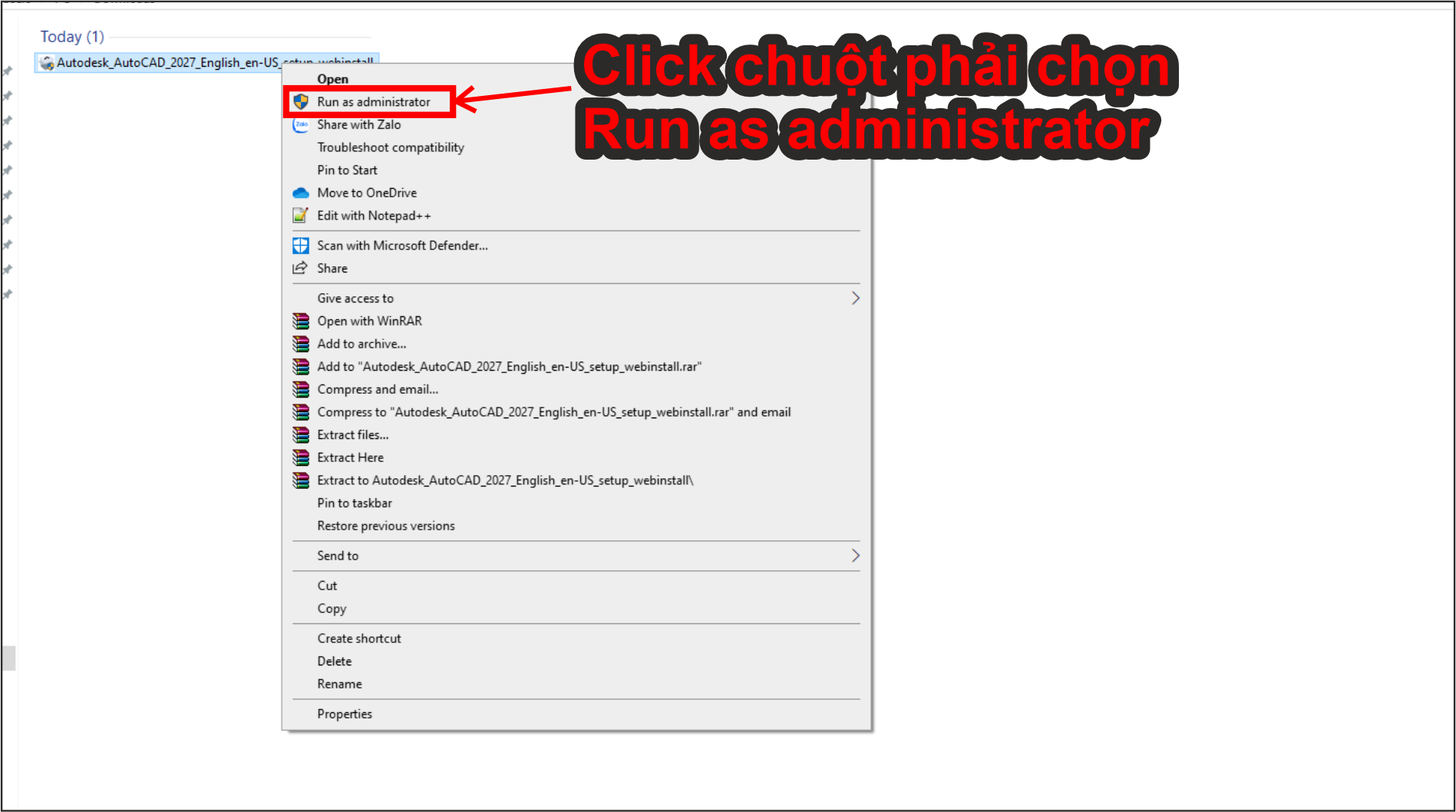 Tải file cài đặt autocad